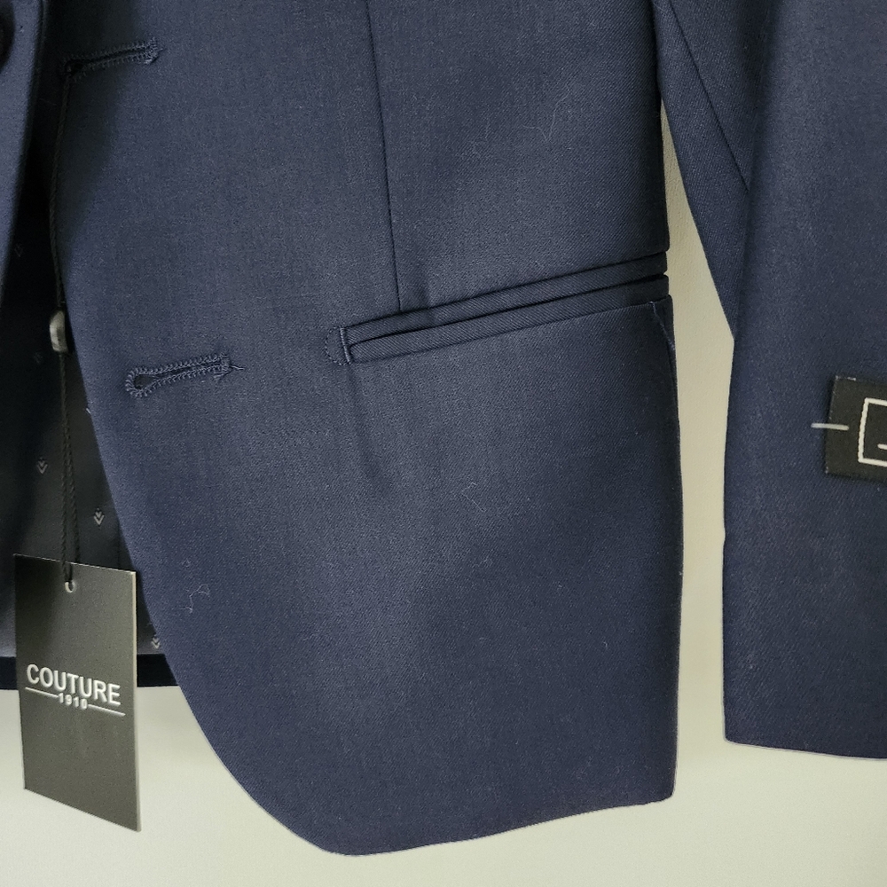 FABIAN Couture 1910 BOY’s Power Stretch Suit Separates in Navy Blue BLAZER Sz 6B - Picture 5 of 10